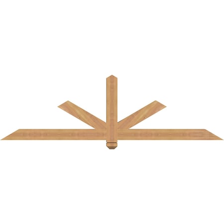 Ekena Millwork Kennewick Timber Gable Bracket, Western Red Cedar, 72"W x 21"H x 3 1/2"D x 3 1/2"F, 7/12 Pitch GBW072X21X0404KEN00SWR